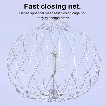 Diameter 72cm/20 Strands Automatically Retractable Crab Cage Wire Crab Opening And Closing Cage by bashfashion