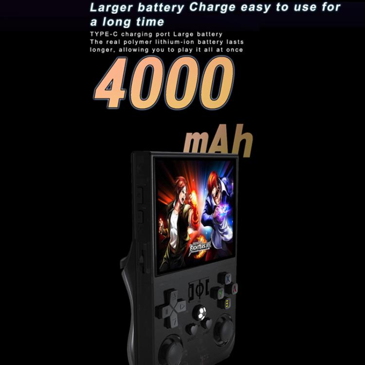 Portable Open Source GBA/FC Arcade Handheld Game Console, Size: 128G(Transparent Black) by bashfashion