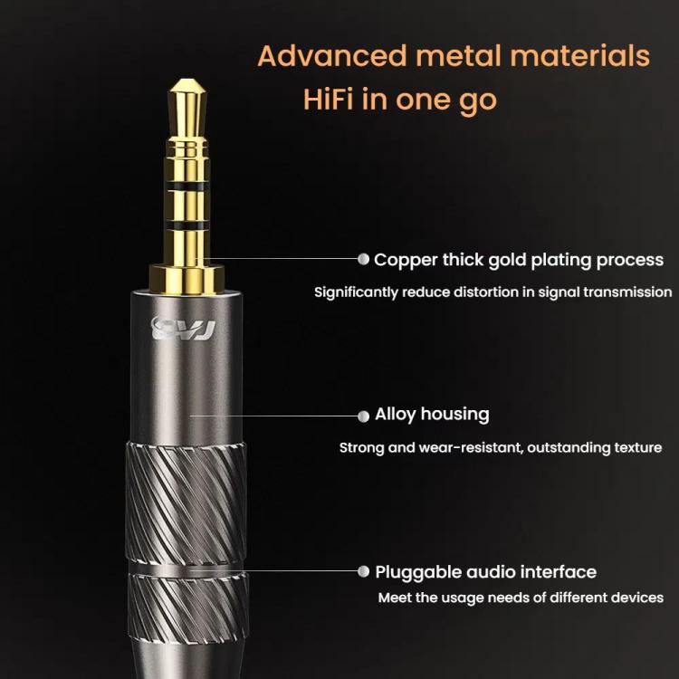 CVJ VS400 Interchangeable Audio Plug Oxygen-Free Copper Headphone Upgrade Cable, Style: Type-C S Pin by CVJ