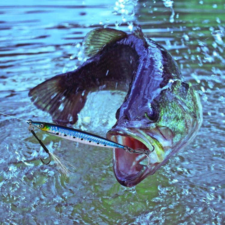 45G PROBEROS LF151 Long-Distance Casting Sinking Lure 3D Fast-Draw Sea Fishing Mackerel Hook(C) by PROBEROS