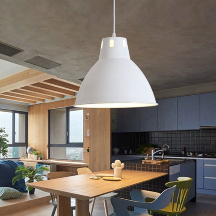 Simple Modern Aluminum Industrial and Mining Engineering Fresh Fruit Market Chandelier without Light Source (White) by bashfashion